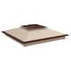 image 1 of Outsunny 3.25mx3.25m 2-Tier Gazebo Cover Replacement, 30+ UV Protection, Beige