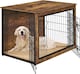 image 2 of Yaheetech 96 cm W Dog Crate Furniture | Brown | Rustic Brown | One Size