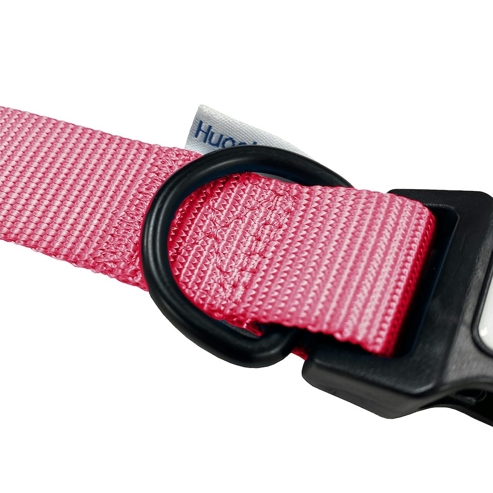 image 1 of HugglePets Snappy Adjustable Dog Collar Pink | S
