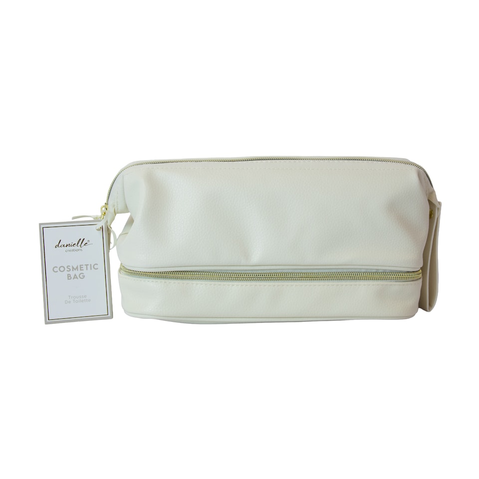 image 1 of Slouch Compartment Zip Round Cosmetic Bag