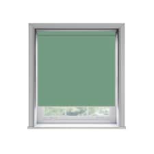 80cm No Drill Basil Thermal Blackout Roller Blind (170cm Drop) Green