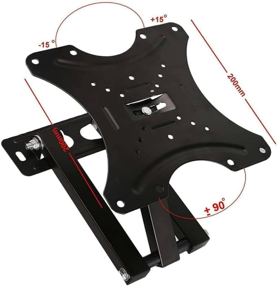 image 1 of Tilt Swivel TV Wall Mount Bracket 10-42 inch VESA 75x200mm Full Motion Articulating Arm Brackets Heavy Duty Load Capacity 30kg