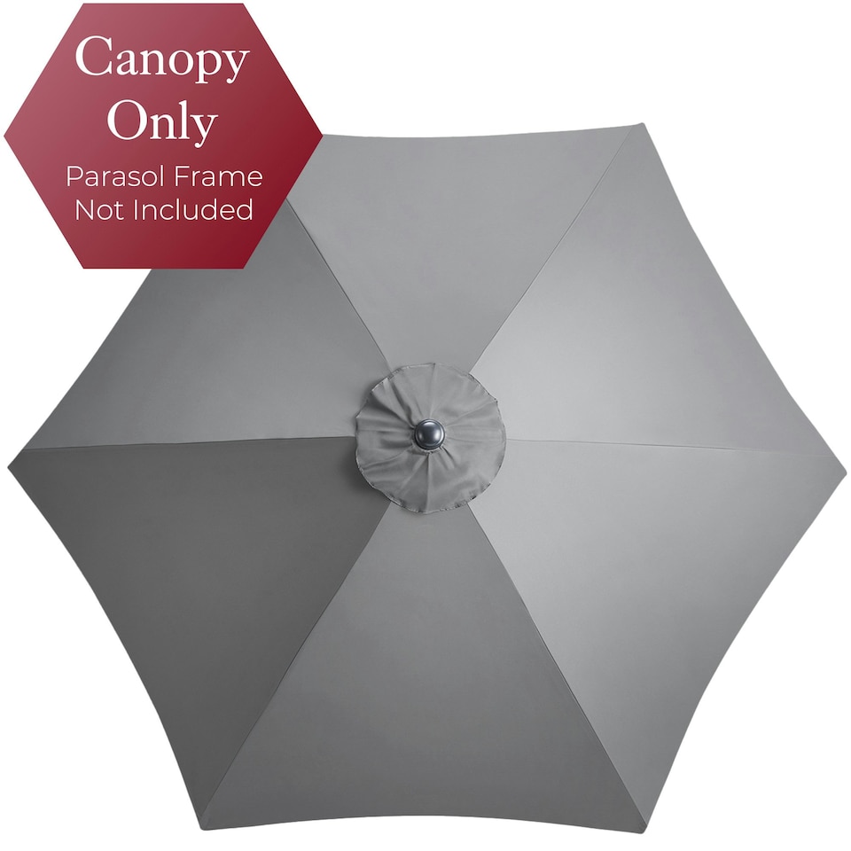 image 1 of 2.7m Replacement Parasol Canopy - Grey