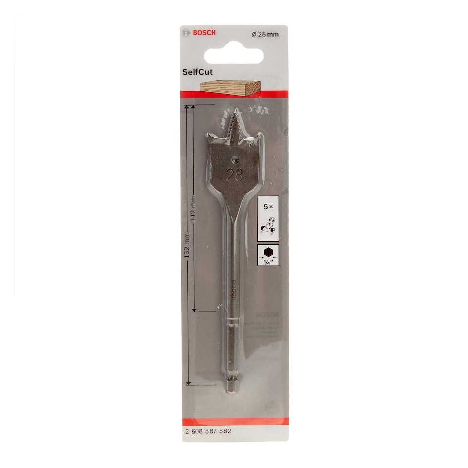 image 1 of Bosch Flat Hex Head Drill Bit | Grey | Grey | 27mm | 1