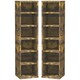 image 1 of 6 Tier Shelves Storage Unit Set Rustic Brown Brown | One Size