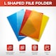 image 2 of Pack of 200 A4 Assorted Colour L Shaped Open Top and Side Report File Folders