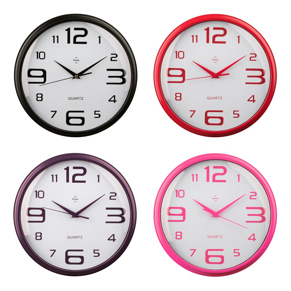 image 1 of Maison by Premier Sanga Red Plastic White Face Wall Clock