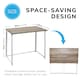 image 3 of Folding Wooden Computer Desk Foldable Study Coffee Table Laptop Office PC in White White