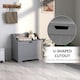 image 5 of HOMCOM Storage Trunk with Safety Hinge for Living Room, 56.4cm Grey