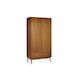 image 2 of Cherry Ash Wood Veneer 2 Door 1 Drawer Wardrobe