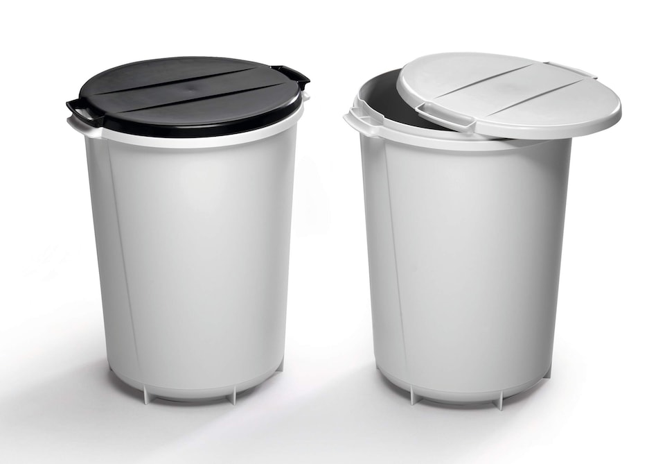 image 1 of Durable 40L Round Waste Bin Grey | Strong Food Safe Bin | DURABIN | Grey