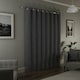 image 5 of Austin Grey Blackout Curtains 66 x 72 inch (168 x 183 cm) 100% Blackout Eyelet Thermal Noise Reducing Curtains for Bedroom and Living Room