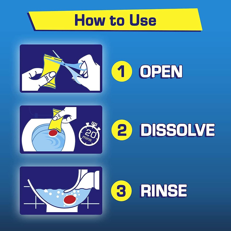 image 1 of Bloo Power Toilet Fizz Tabs, Drain Deep Cleaning Bad Odour, 8 x 25g, 4 Pack | Multi | 4 Pack | 4