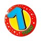 image 1 of Expression Factory 7 Today Giant Badge - Red/Blue/Yellow - One Size