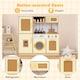image 4 of COSTWAY Wooden Kids Kitchen Playset Pretend Play Kitchen Sounds Lights Yellow