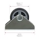 image 9 of SPARES2GO Castor Wheel Trolley Wheels Caster 32mm 1'' Mini + Screws Rubber Fixed x 4