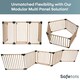 image 5 of Safetots Wooden Multi Panel Room Divider, up to 136cm, Natural Wood, 76cm Tall, Flexible Room Divider for Baby and Toddler | Cream | Natural