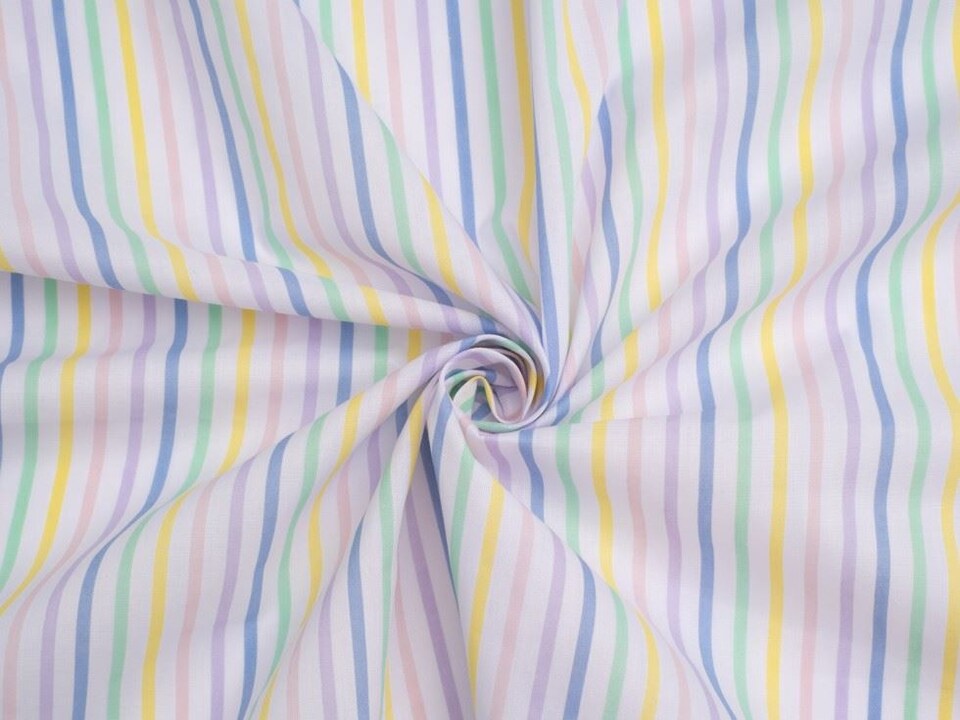 Multicoloured Printed Polycotton Fabric for Dressmaking, 112.5cm / 44" Wide - per metre