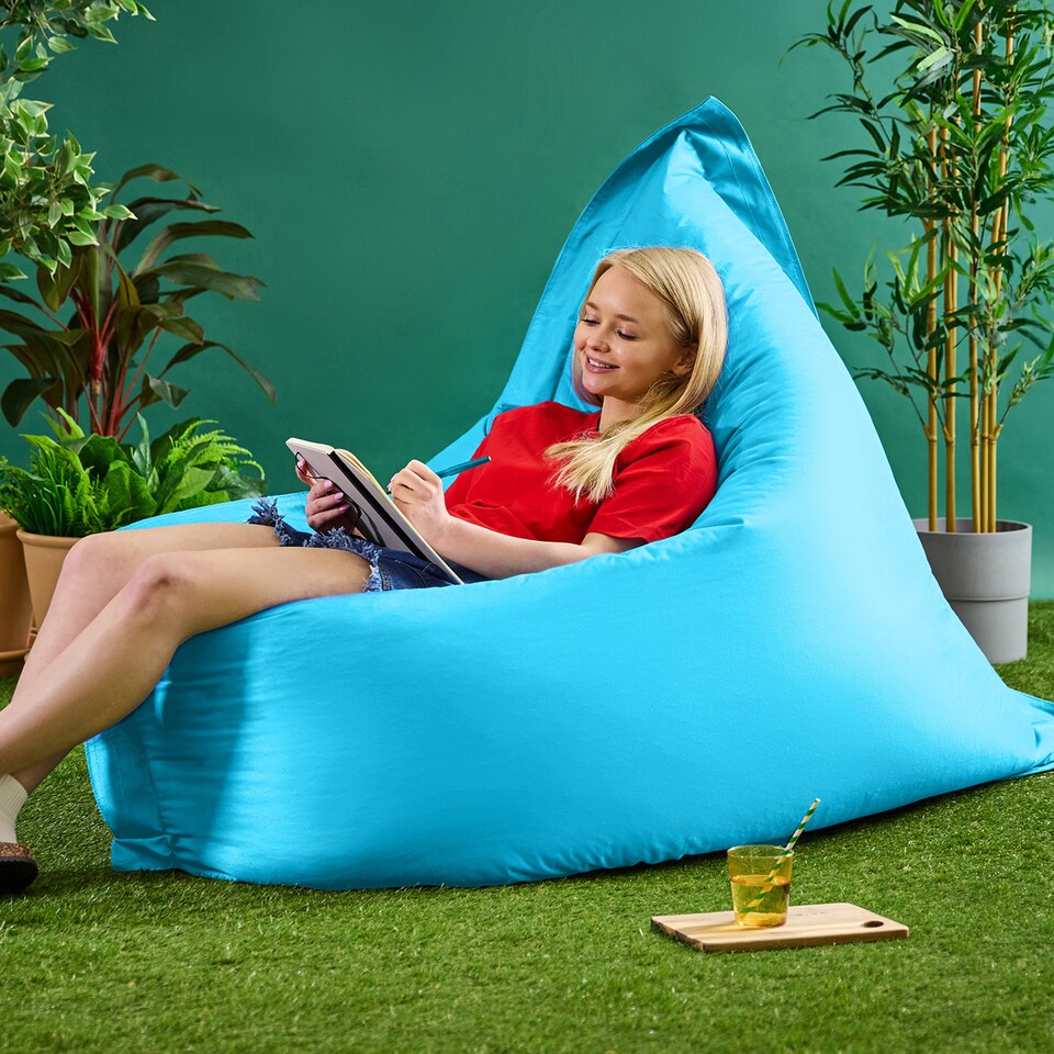 image 1 of icon Giant Indoor Outdoor Bean Bag Floor Cushion Aqua