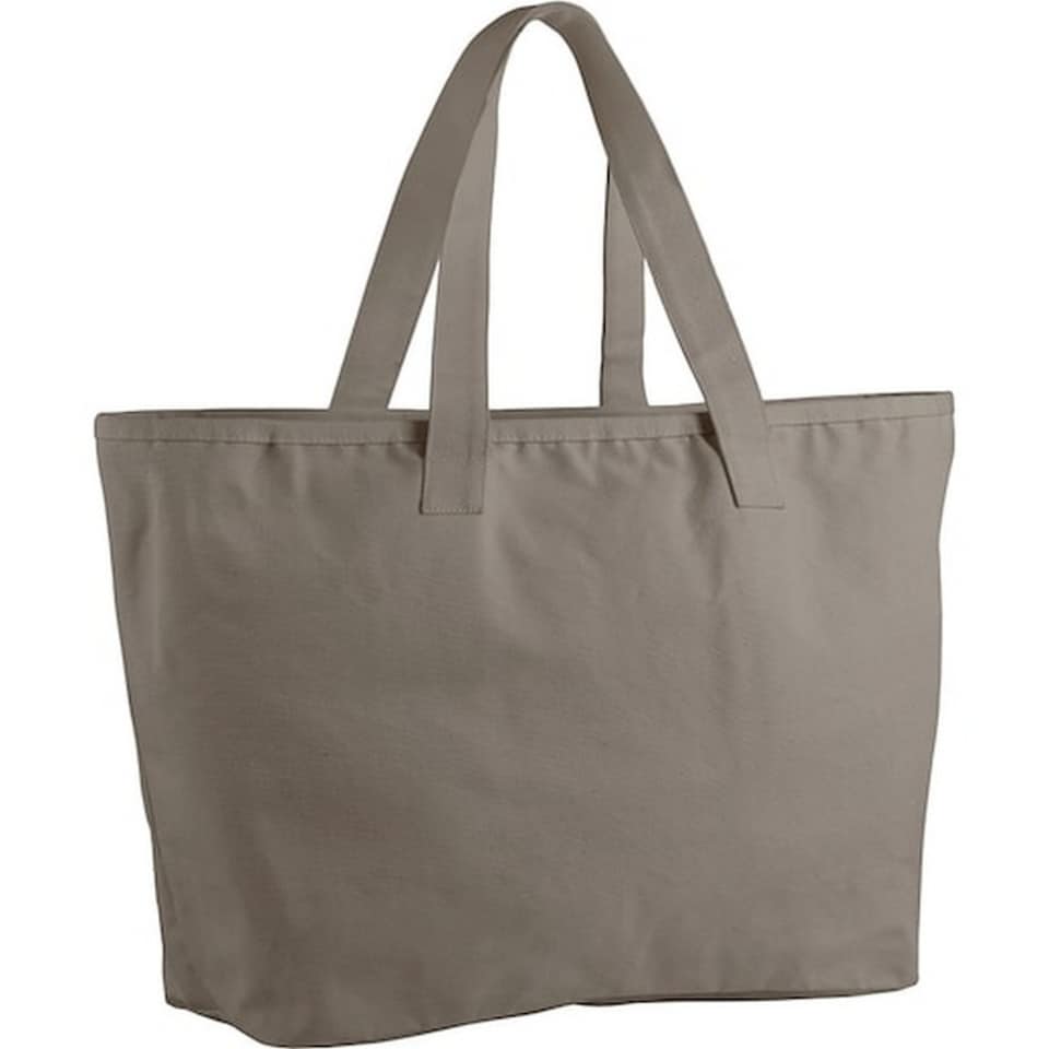 image 1 of Westford Mill Canvas Heavy Duty Tote Bag | Grey | Mushroom | 1