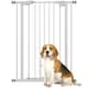image 1 of PawHut Extra Tall Dog Gate with Cat Door Auto Close for Stairs 74-80 cm Wide