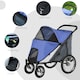 image 5 of PawHut Foldable Pet Stroller with Cushion, for M, L Dogs - Blue