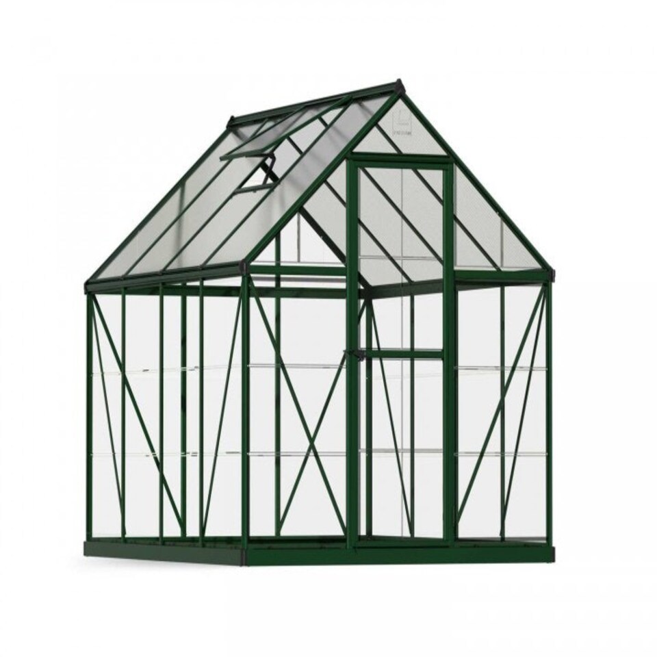 image 1 of Greenhouse Hybrid 6 x 8 - Polycarbonate - L247 x W185 x H208 cm - Green