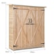 image 2 of COSTWAY 140 x 50 x 161CM Waterproof Outdoor Storage Shed
