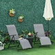 image 2 of Outsunny Outdoor Sun Recliner Loungers with Adjustable Footrest, Grey