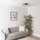 image 2 of ValueLights Infinity Black Wave Integrated LED Ceiling Fan & Remote