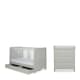 image 1 of Pembrey 2 Piece Furniture - Cot Bed, Changing Unit & All Fibre Mattress, Suitable from Birth to 4 Years (Ash Grey)