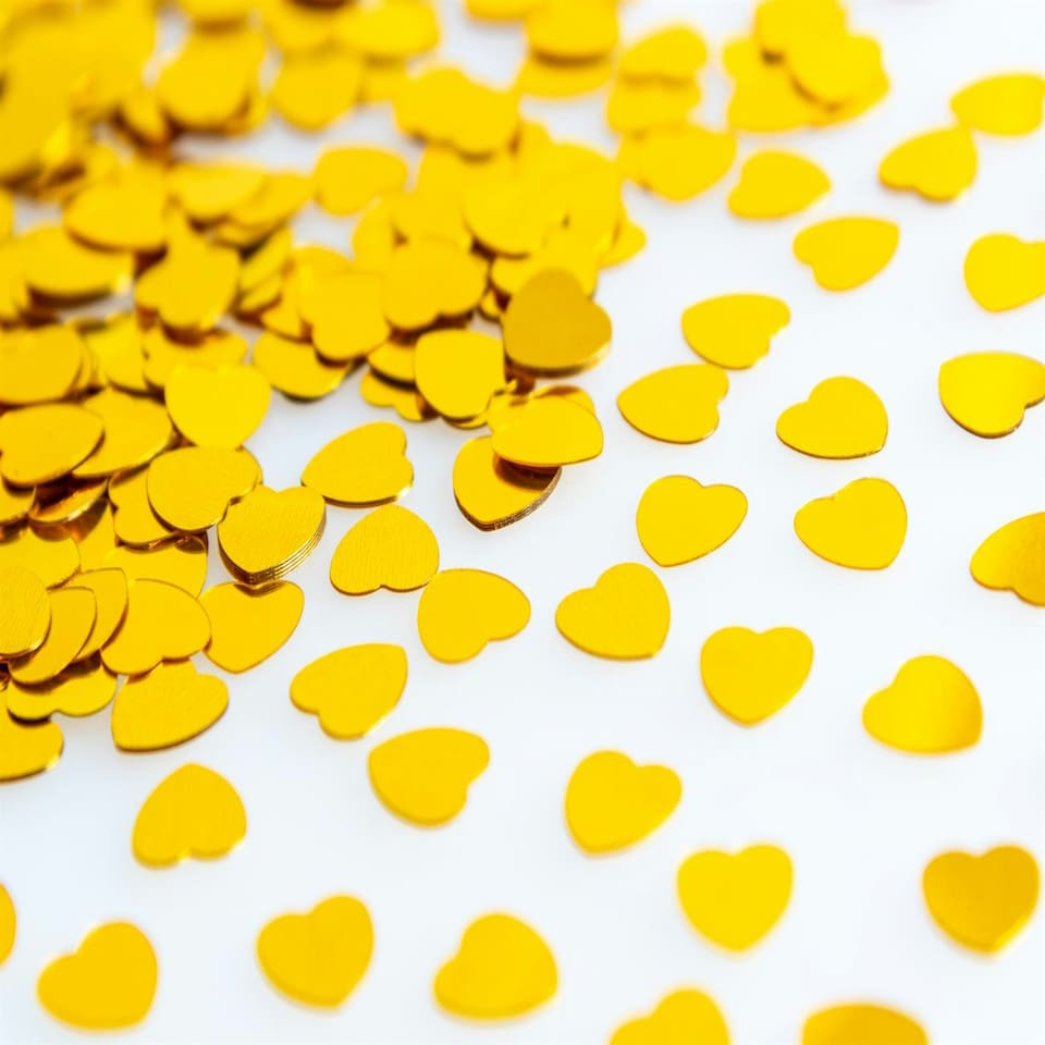 image 1 of Heart Confetti Gold 14g, 1 Pack