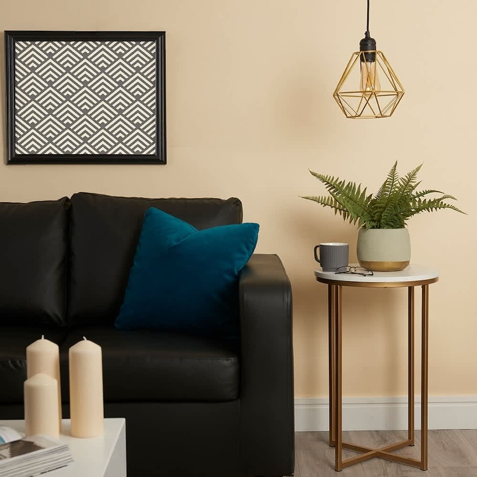 image 1 of ValueLights Diablo Gold Ceiling Pendant Shade & Bulb