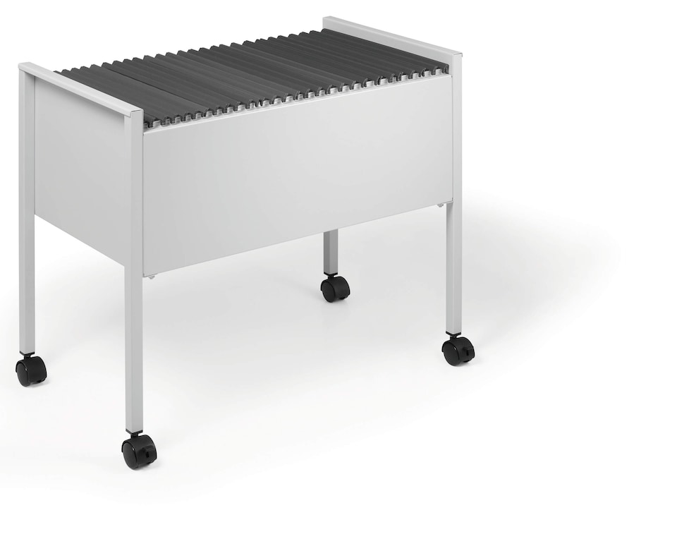 image 1 of Durable Universal Suspension File Trolley | for 80 A4 Folders | Grey | Grey
