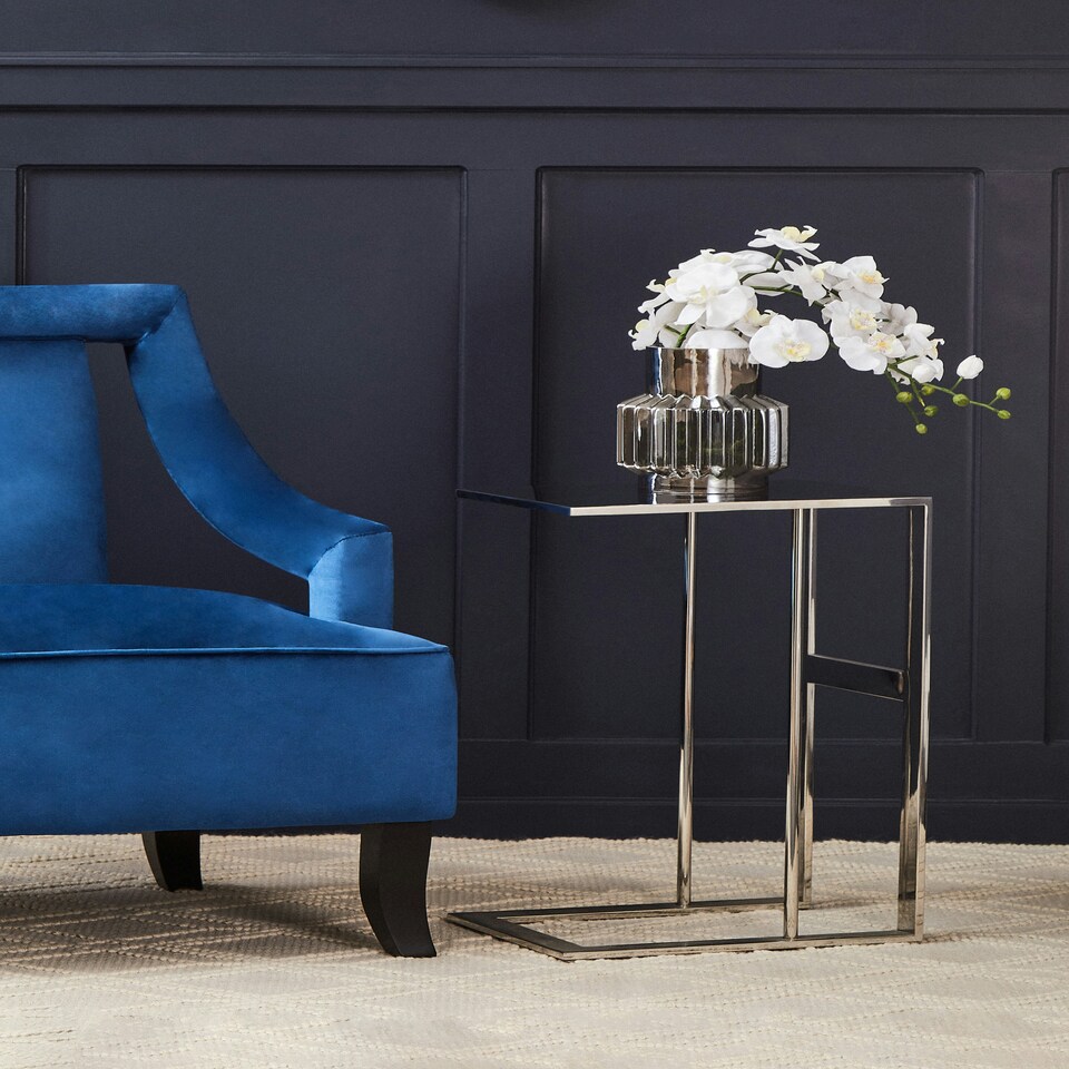 image 1 of Interiors by Premier Oria Silver Side Table Silver