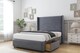 image 4 of Sloomy Stratford Steel Plush Divan Bed Base No Drawers With 54 Inch Wingback Headboard & 12 Inch Matching Footboard | Grey | Steel | Small Double | 1