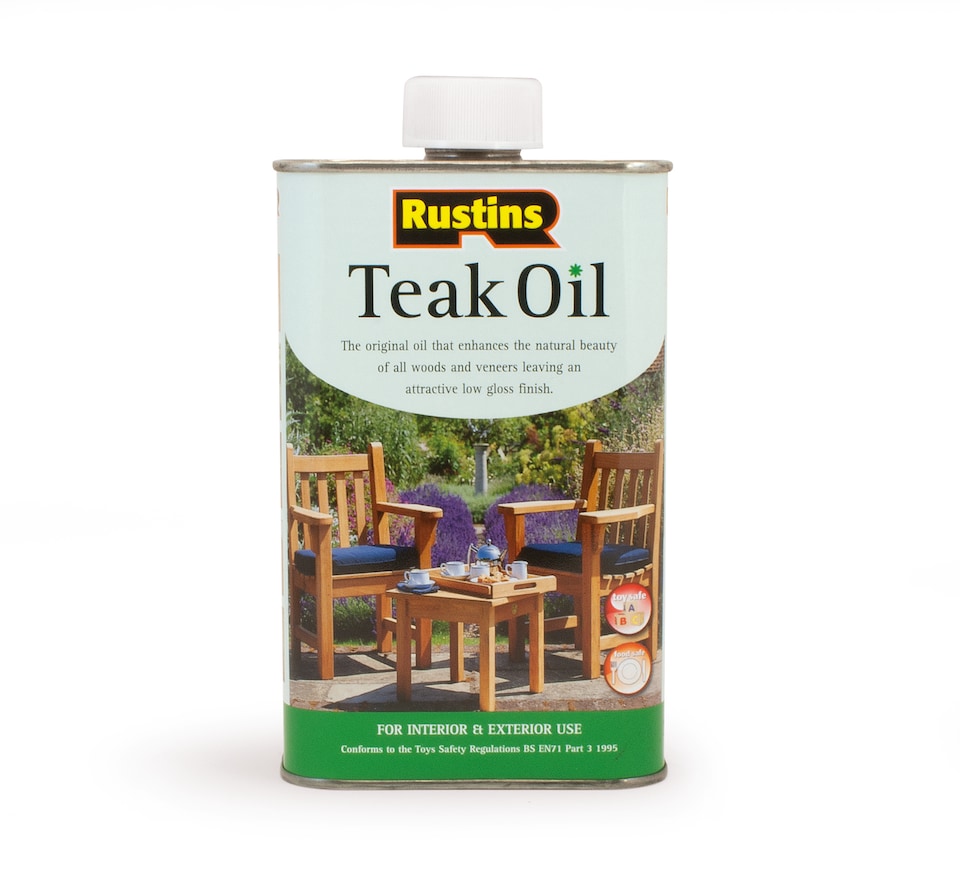 image 1 of Rustins Teak Oil Enhances Woods Interior/Exterior Gloss 1L