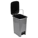 image 2 of Slim Pedal Waste Recycling Bin Can Insert Step On Lid Kitchen Bathroom | Grey | 25L Grey