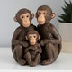 image 2 of Something Different Just The Tree Of Us Monkey Family Ornament - Brown - One Size
