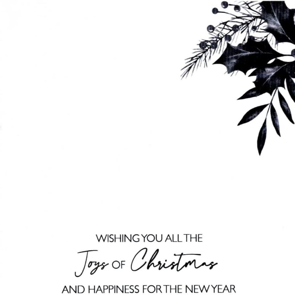 image 1 of Both Of You Baubles Embellished Christmas Card Hand-Finished