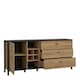 image 3 of High Rock (Large) Sideboard in Matt Black/Riviera Oak