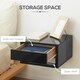 image 7 of HOMCOM Floating Bedside Table Set of 2 Wall Mounted Nightstand W/ Drawer Black