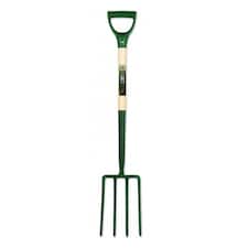 Pegdev Ergonomic Steel Garden Fork 30" Handle Blade Forged Durable