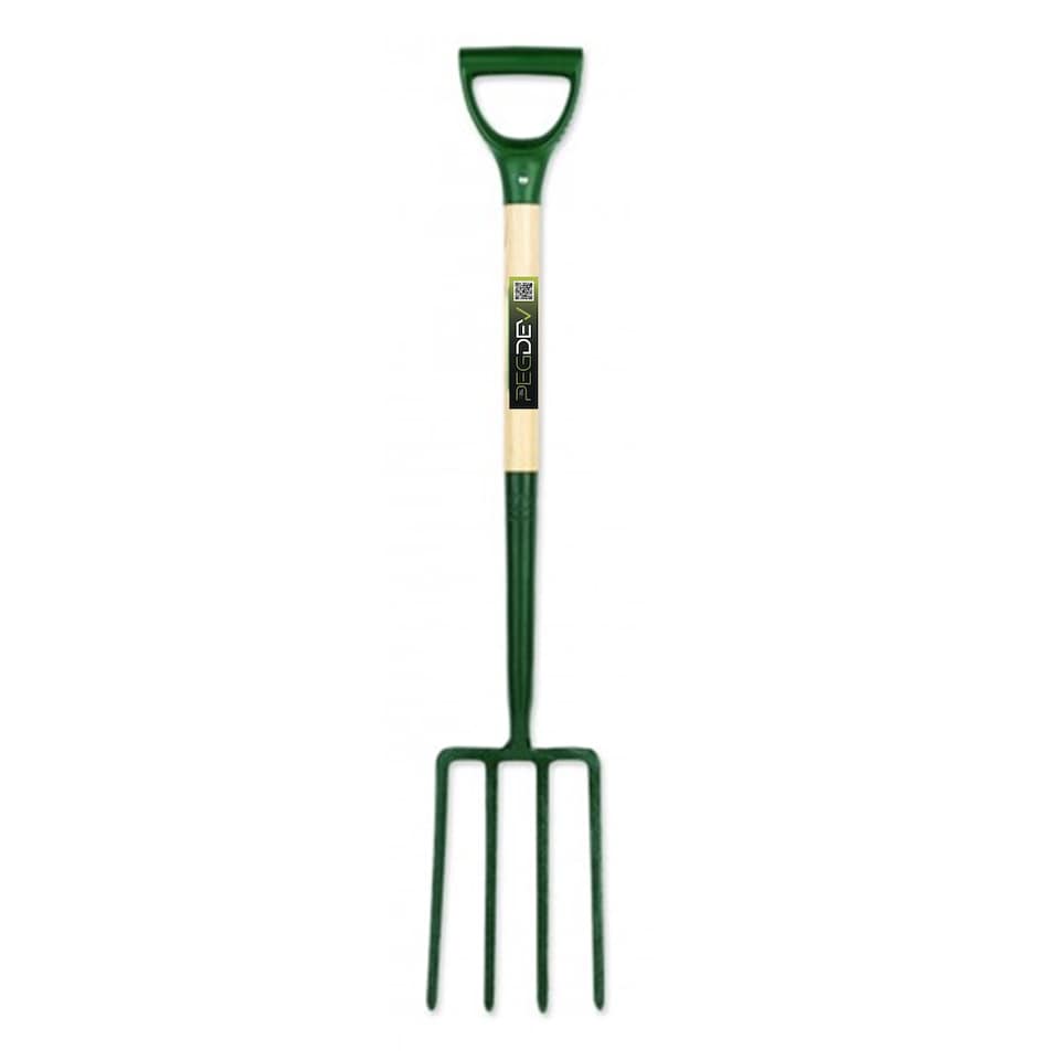 image 1 of Pegdev Ergonomic Steel Garden Fork 30" Handle Blade Forged Durable