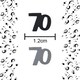 image 6 of 2 x 14g 70th Black Happy Birthday Confetti