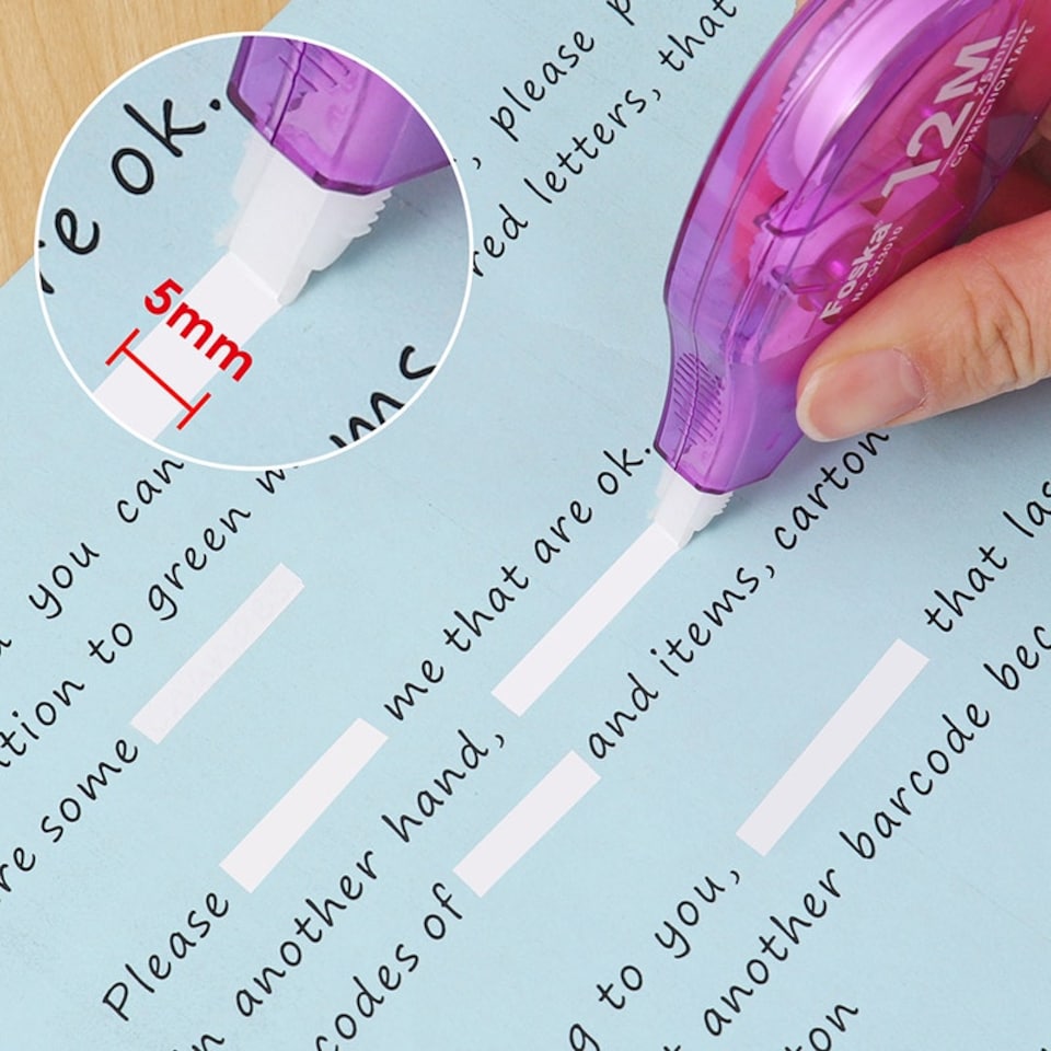image 1 of Plastic Correction Tape 5mm x 12m