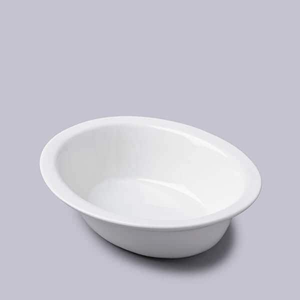 WM Bartleet & Sons Porcelain Oval Pie Dish 28cm in White