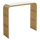 image 4 of Vogue Matte Gold Slatted Console Table Gold