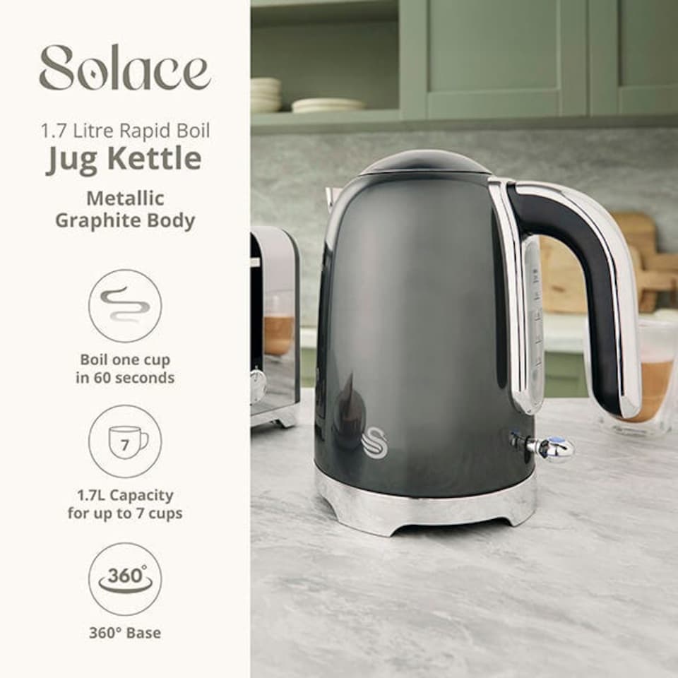 image 1 of Swan Solace Graphite Kettle