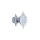 image 2 of 35mm Fixed Length Metal Curtain Pole Set Chrome Luxe Aztec Finial 150cm | Silver | Silver